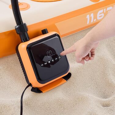 Електрична SUP-насос VEVOR з USB-виходом, 2-ступенева автоматична насос для надувних SUP, наметів, 40 PSI, 12V DC, LED-підсвічування