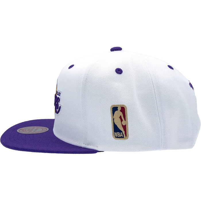 Кепка Mitchell & Ness NBA Lakers Snapback універсального розміру (біло-фіолетова)