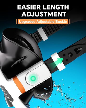 Набір для снорклінгу G2RISE для дорослих: маска та трубка для плавання, дайвінгу та снорклінгу. Зручна маска з загартованими лінзами та регульованою застібкою. Біло-помаранчевий колір.