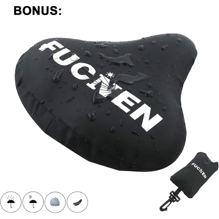 Покриття для велосипедного сидіння з гелевою подушкою, 27 x 25 см (фіолетовий)