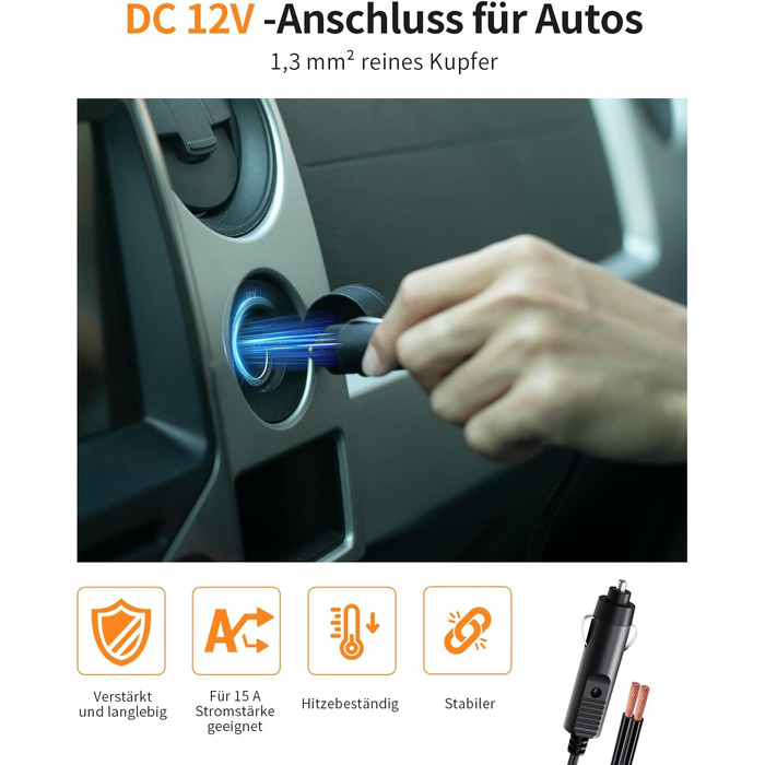 Електричний насос GICLE 60PSI для SUP, SUP-дошок, надувних човнів, велосипедів та наметів. Двоступеневий, швидка підкачка 12V