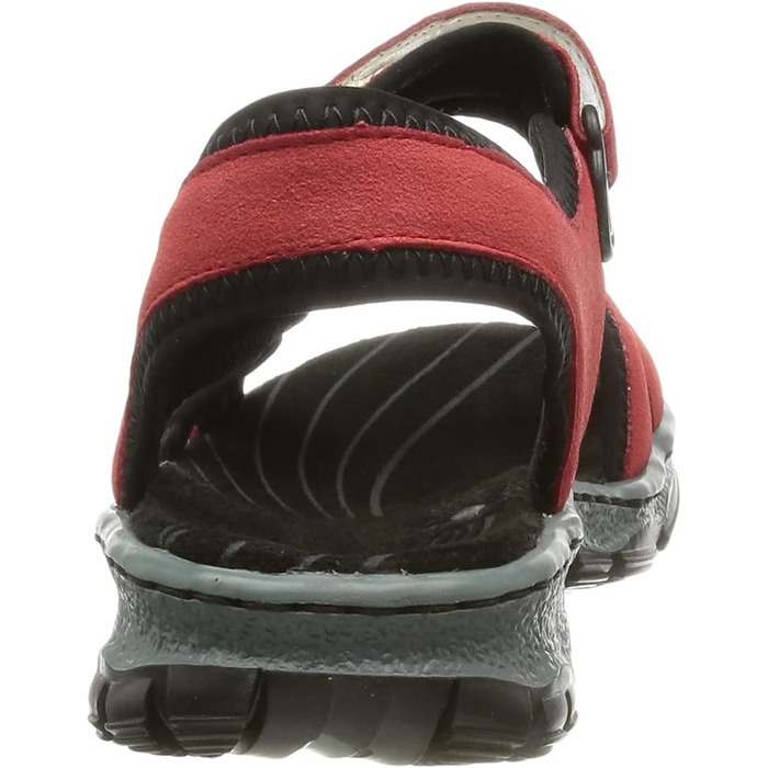 Жіночі сандалії Rieker 68879 - класичні, червоно-комбіновані, 39 EU