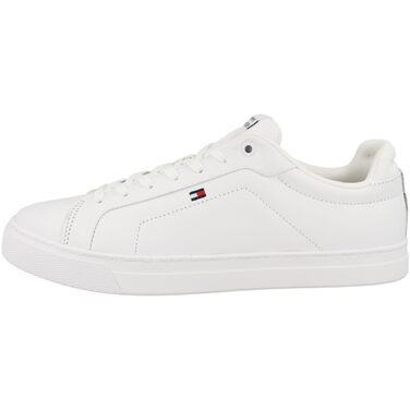 Чоловічі шкіряні кросівки Tommy Hilfiger Low Icon Court Leather Flag Essential, білі, розмір 44 EU