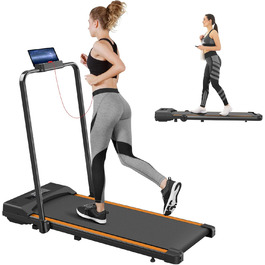 Біговий доріжка для дому Walking Pad, стіл для бігу, 1-10 км/год, LCD-дисплей, пульт керування, помаранчевий