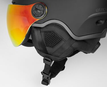 Гірськолижний шолом Etape Aspen PRO з візором, матовий чорний, розмір 56-59 см