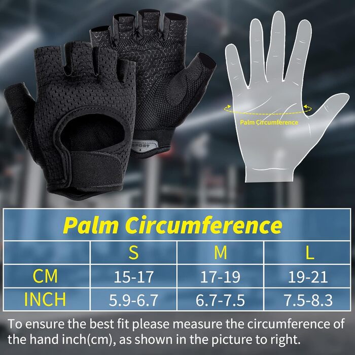 Фитнес рукавички MELLIEX: спортивні рукавички для тренувань, важкої атлетики, велоспорту, залу та кросфіту. Чорний, розмір M