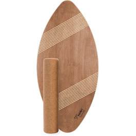 Балансувальна дошка Kolibri Board Round Grip з корковим валиком, дерево, без пластику, екологічна, для початківців і досвідчених, Німеччина, коричнева