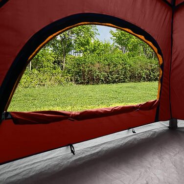 Намет кемпінговий Campingzelt 2/3/4/6 місць, купольний, легкий у встановленні для кемпінгу, пляжу та походів, портативний, червоний (Getaway Solids)