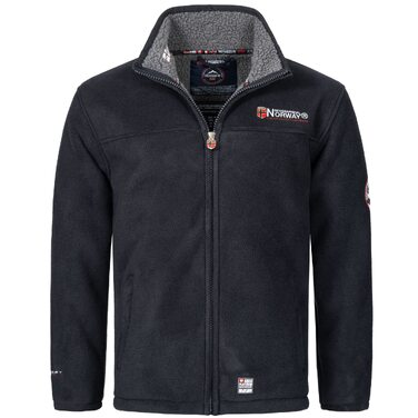 Чоловіча зимова куртка Geographical Norway Steppjacke — теплий утеплений анорак для лиж та сноуборду, комплект з шапкою Beanie (5XL, темно-синій Ubolt Navy)
