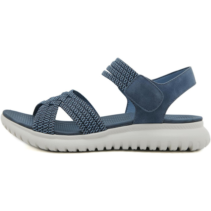 Жіночі сандалії літні для піших прогулянок, відпочинку та спорту. Зручні сандалі на платформі з антиковзкою підошвою, розміри 35-42 EU (38 EU, Стиль A, блакитні)