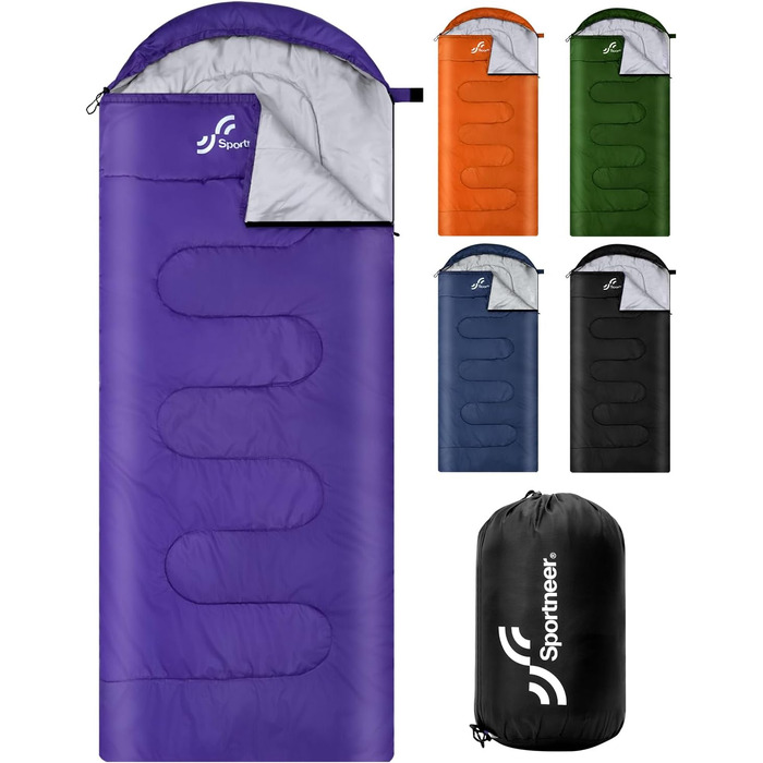 Сплячий мішок Outdoor Sportneer для дорослих та дітей - легкий спальник для кемпінгу, трекінгу та подорожей