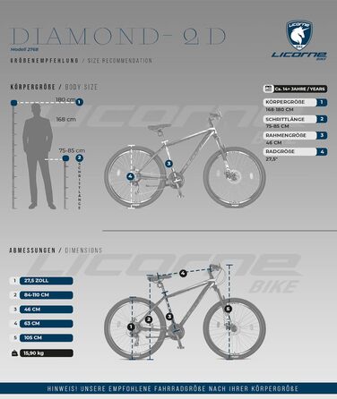 Гірський велосипед Licorne Bike Diamond Premium 27.5'' алюмінієвий, 21 швидкість, дискові гальма, регульована вилка, чорний-лайм, для хлопців, дівчат, чоловіків і жінок
