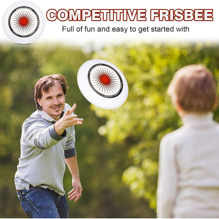 Фрісбі Ultimate 175г для вулиці, професійне, червоне. Диск для гри та змагань з тасьмою для зберігання