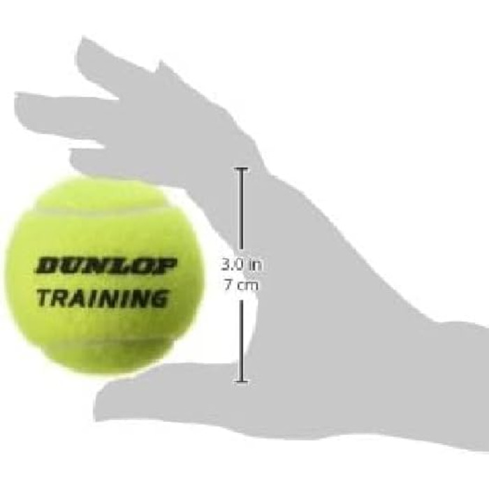 Тенісний м'яч Dunlop Training, жовтий, 60 шт. - для тренувань та коучингу (упаковка 60 шт.)