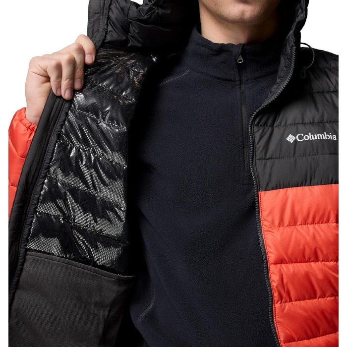 Чоловіча куртка з капюшоном Columbia Powder Lite (Zing, Shark, L)