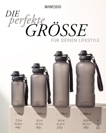 Вода пляшка MAMEIDO з соломкою та петлею для перенесення, 500 мл, Tritan, без BPA, для дітей (Ocean Bloom)