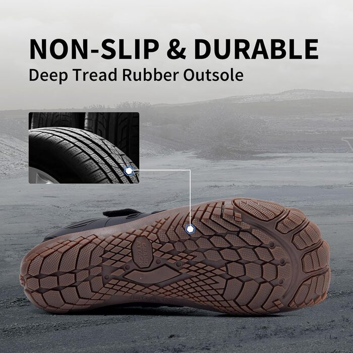 Чоловічі Barfußschuhe Grand Attack – мінімалістичні крос-тренери з широкою передньою частиною, Zero Drop, 45 EU Weit, Zt608 1black Gum