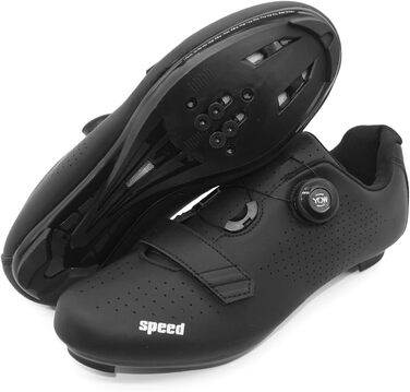 Велотуфлі для їзди на велосипеді: шосейні, MTB, крос-кантрі. Сумісні з SPD/SPD-SL. Чоловічі та жіночі, чорного кольору, розмір 43 EU