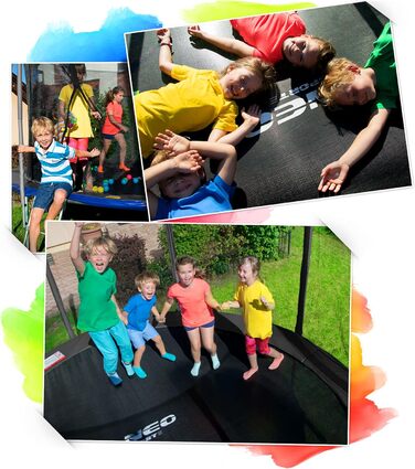 Трамплін Neo-Sport Outdoor для дітей з захисним сіткою та сходами, 312 см (10 футів)