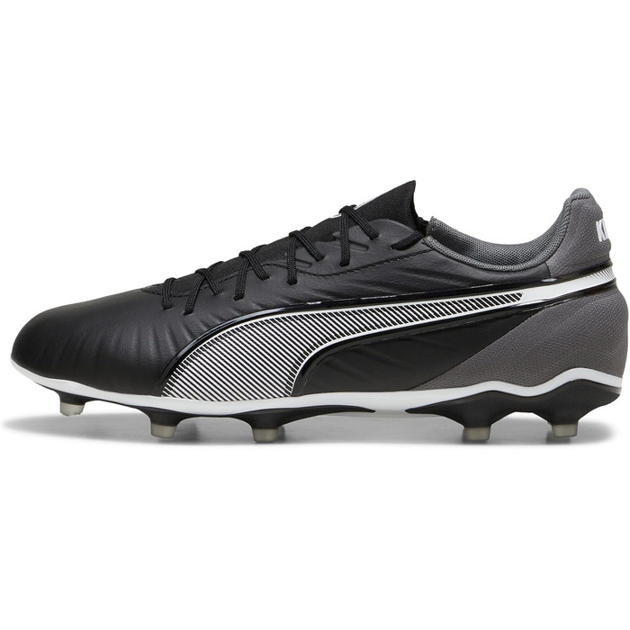 Кросівки футбольні PUMA King Match Fg/Ag, 40 EU, чорно-білі, сірі