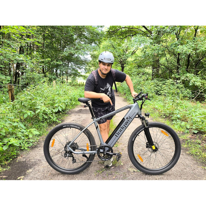 Електровелосипед Bodywel M275 27.5'' 250Вт 36В 15.6Аг, гідравлічні гальма, акумулятор, гірський eMTB для чоловіків