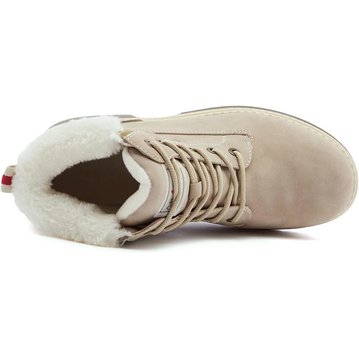 Черевики для туризму та зимові черевики ANJOUFEMME для жінок, водонепроникні та теплі зимові черевики для активного відпочинку, трекінгу та зимових прогулянок (42 EU, A19 Pelzbeige)