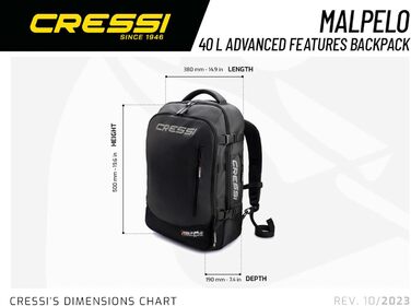 Рюкзак Cressi Premium Backpack/Dry - чорний, 40 л, унісекс