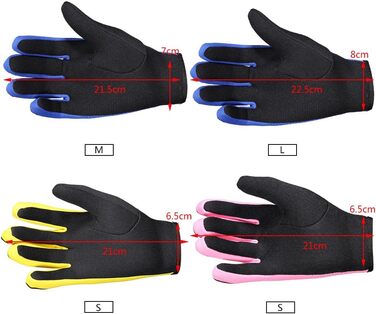 Рукавички для дайвінгу VGEBY з неопрену, для снорклінгу, каякінгу, серфінгу, водного спорту, чорні та жовті, розмір S