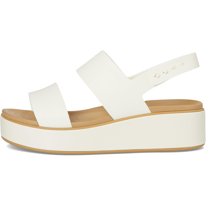 Чобочки Crocs Brooklyn Low Wedge для жінок (33/34 EU, Чорний Бежевий)