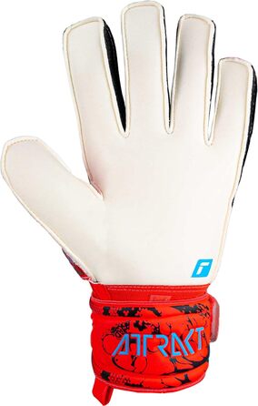 Воротарські рукавички Reusch Attrakt Solid для дорослих, унісекс, червоно-сині, хороший хват, зовнішній шов, розмір 8