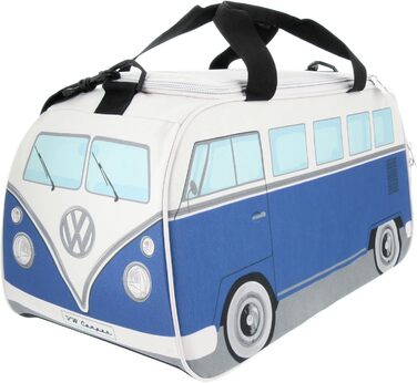 Сумка BRISA VW Retro-Sport у формі автобуса Volkswagen T1 Bulli, синьо-бежева, мала (50x25x26 см), через плече, для фітнесу