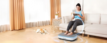 Віброплатформа для схуднення та масажу: 99 рівнів швидкості, 720 вібрацій/хв, Bluetooth, LED-дисплей