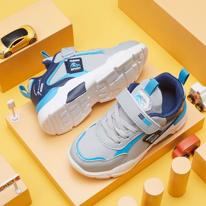 Дитячі кросівки для дівчаток та хлопчиків. Легкі, дихаючі, спортивні кросівки для занять спортом, фітнесу, бігу та ходьби. Унісекс, розмір 36 EU, блакитні.
