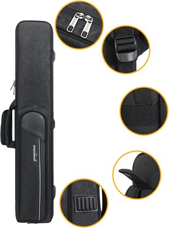 Чохол для бильярдної кулі (кия) з оксфордської тканини, чорний. Зручний для зберігання та перенесення кия для більярдного столу. Підходить для клубів та дому.