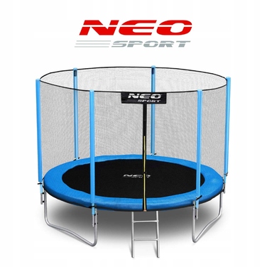 Садовий батут Neo-Sport 6ft/183см із зовнішньою сіткою та драбиною