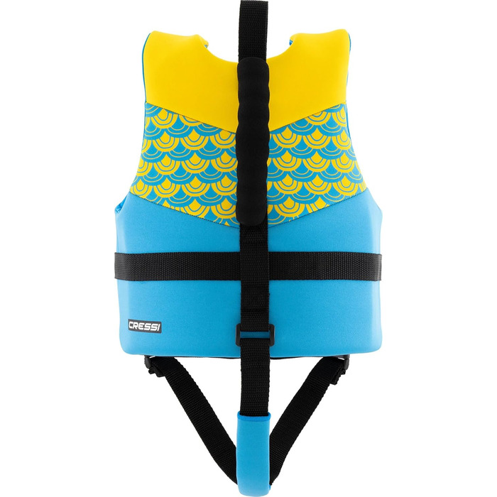 Жилет для плавання CRESSI Froggy з неопрену для дітей, блакитний/жовтий, M (3/6 років)
