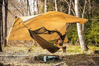Гамак-колиска Amazonas Adventure Hero XXL з кишенею для килимка – надлегкий, до 150 кг, для кемпінгу, туризму