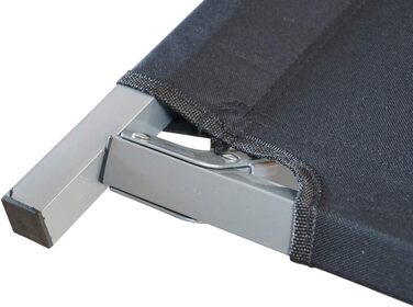 Графнер XL розкладне ліжко для відпочинку з сумкою, вантажопідйомність до 150 кг, зручна тканина 1600D Oxford – чорного кольору, гостьове ліжко