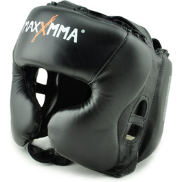 Захисний шолом MaxxMMA L/XL для боксу, MMA, кікбоксингу, спарингів, карате, тхеквондо, чорний