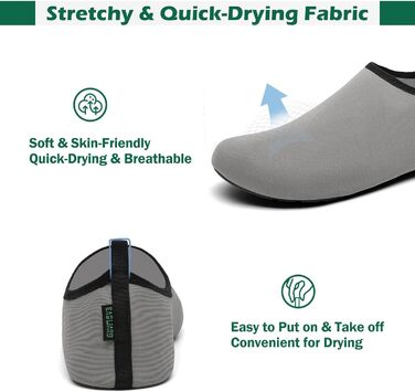 Шкарпетки для душу SAGUARO 7 отворів, швидко сохнуть, не слизькі, для чоловіків та жінок, розмір 36-47 (40/41 EU, сірий)