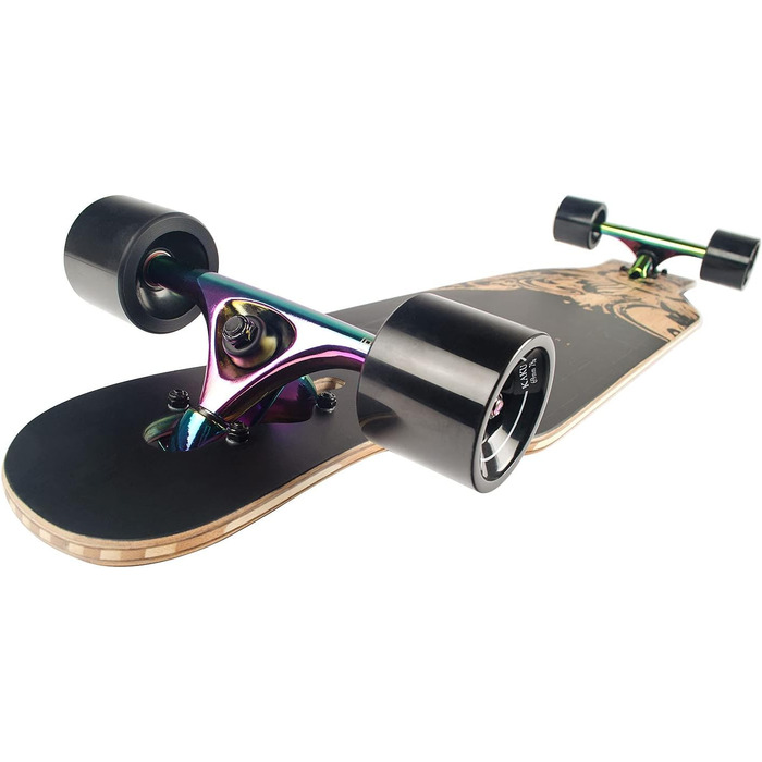 Лонгборд JUCKER HAWAII HOKU V2 Precision Flex 1 Neochrome — скейтборд із бамбука, клену та скловолокна, обмежена серія, 2 рівні жорсткості, лімітований дизайн