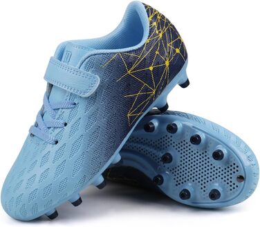 Дитячі футбольні бутси JABASIC Firm Ground для хлопчиків та дівчаток (30 EU, блакитний, темно-синій)