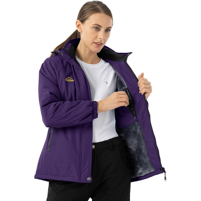 Жіноча зимова куртка YSENTO, водонепроникна, софтшел, тепла, вітрозахисна, для сноуборду та активного відпочинку (фіолетовий, S)