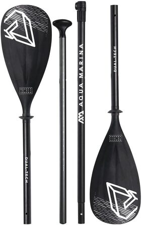 Весло для каяка Aqua Marina DUAL-TECH, алюміній, пластик, чорне/біле