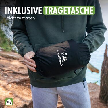 Спальний мішок 210 x 75 см - ковдровий, 3-4 сезони, для кемпінгу, подорожей, туризму. Чорний.