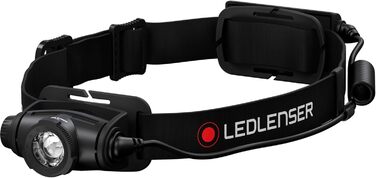 Ліхтар налобний LED Ledlenser H5R Core, 350 люмен, водонепроникний IP67, регульований, поворотний, з плавним регулюванням яскравості, 2xAA батарейки, дальність освітлення 160м, з батарейками
