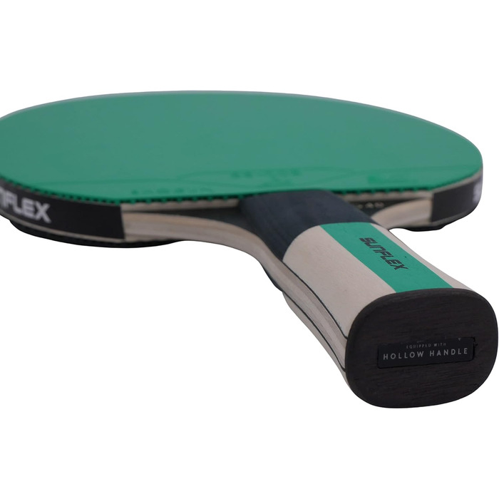Sunflex Color COMP G40 професійна ракетка для настільного тенісу з анатомічною ручкою, ITTF сертифікований зелений наклад, для досвідчених гравців