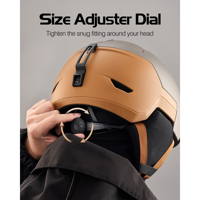 Шолом гірськолижний/сноубордичний Odoland, унісекс, кавовий, M (55-59 см)