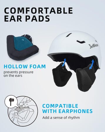 Шолом для сноуборду та лиж для чоловіків та жінок, дорослий, вентиляційні отвори, EPS-сердечник, розмір M (56-58 см), білий