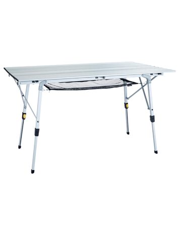 Складний стіл для кемпінгу Uquip Variety L Silver 70x51x120 см - алюмінієвий, портативний, для пікніка, саду, фестивалів